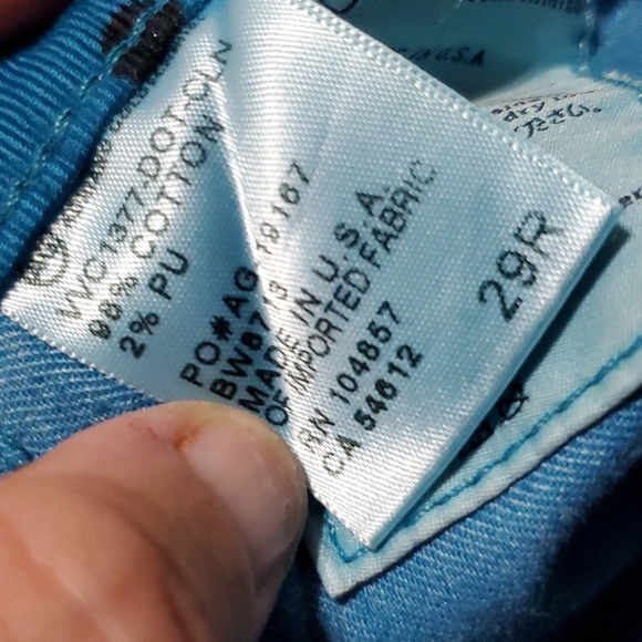 Adriano Goldschmied teal black polka-dot Stevie ankle soft corduroy jeans - Picture 5 of 8